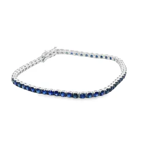 Blue Sapphire Tennis Bracelet