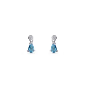 Blue Topaz Drop Earrings