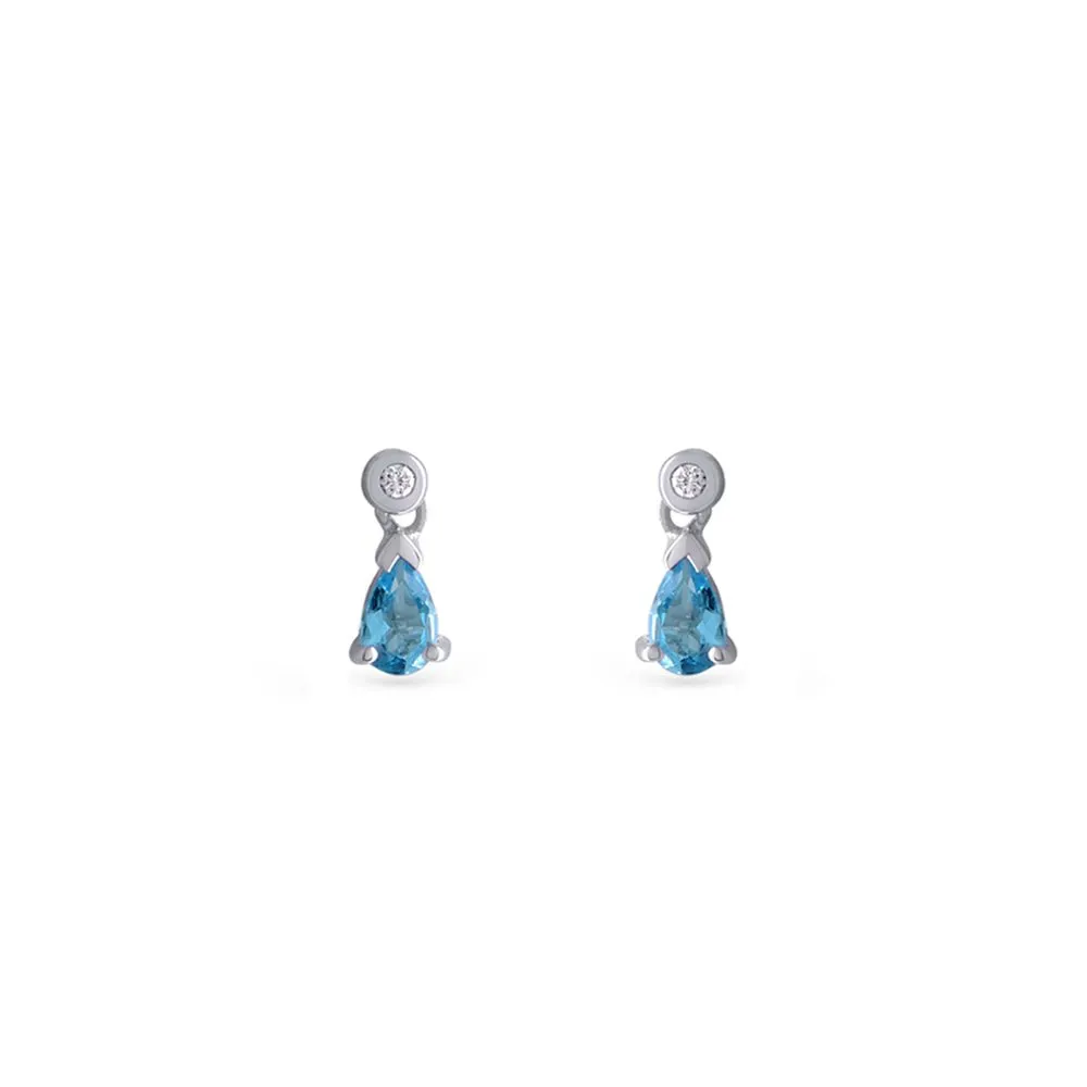 Blue Topaz Drop Earrings