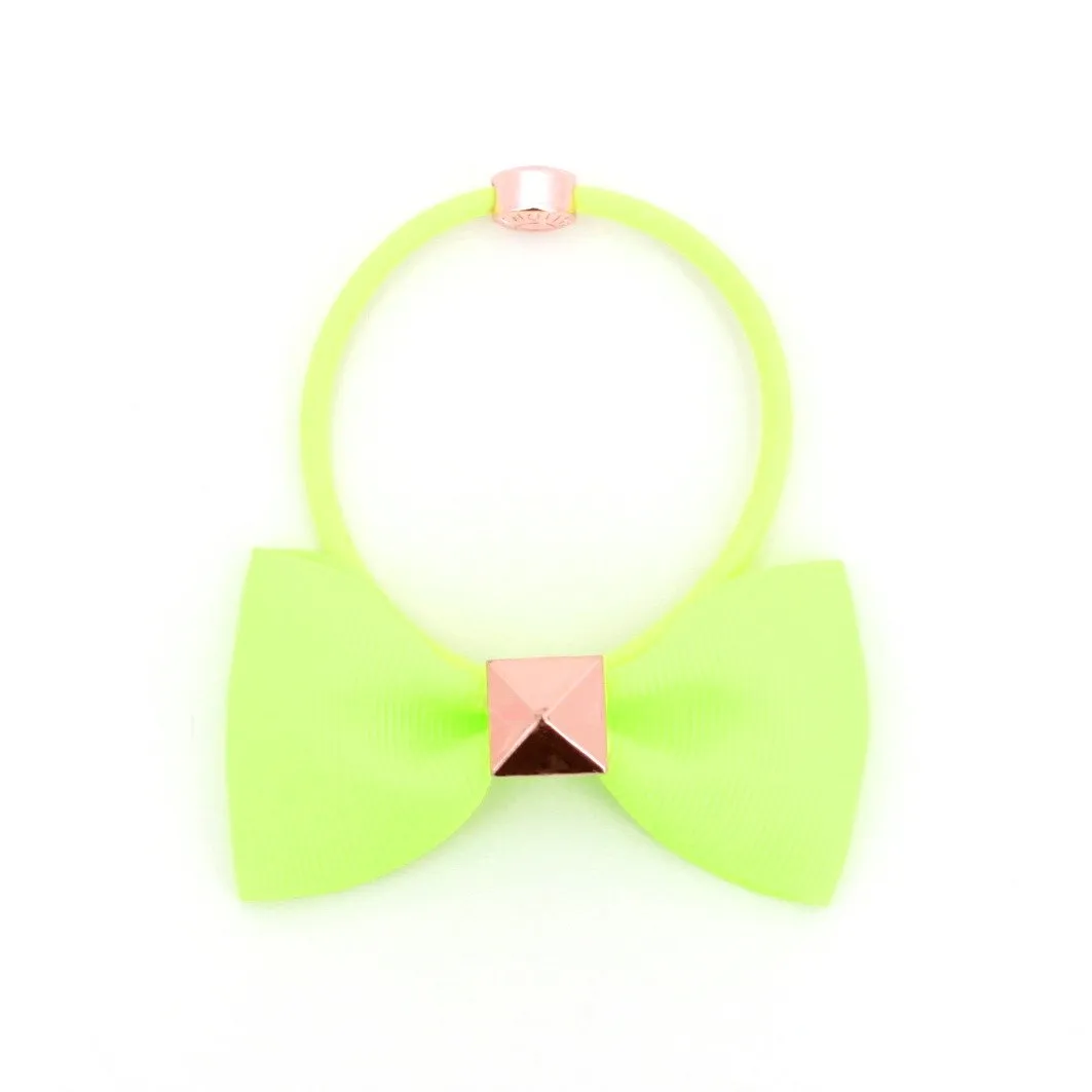 Bow With Rose Gold Pyramid Stud | More Colors Available