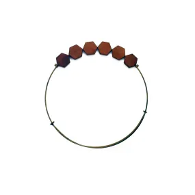 Bronze Hexagon Wire Bangle