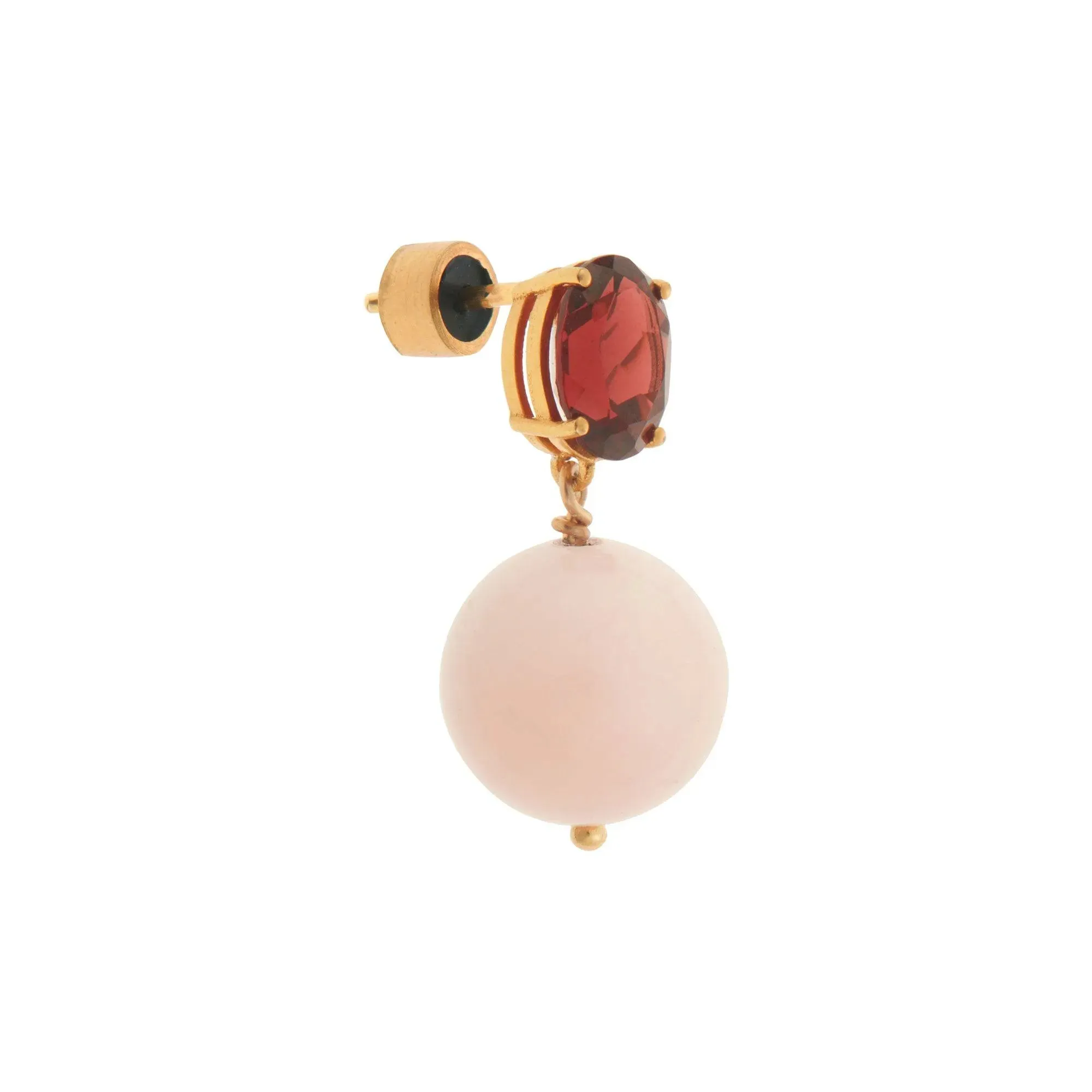 Bubble Rose Quartz Garnet