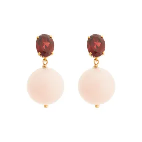 Bubble Rose Quartz Garnet