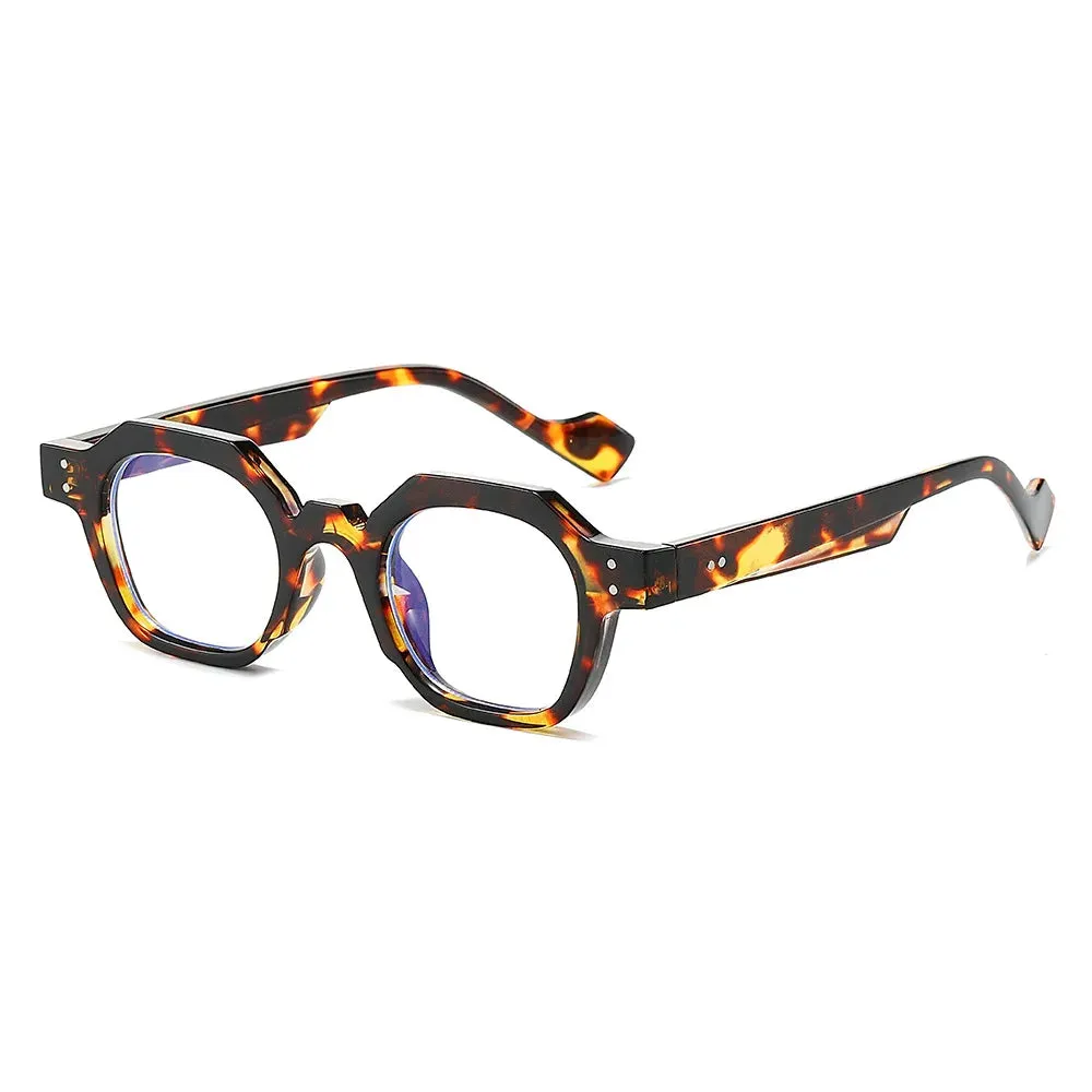 CCspace Unisex Full Rim Flat Top Polygon Polycarbonate Reading Glasses R57193