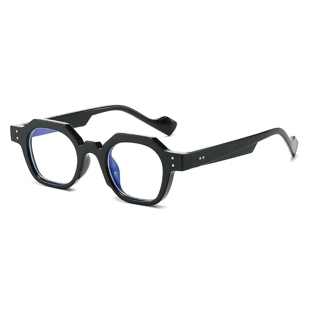CCspace Unisex Full Rim Flat Top Polygon Polycarbonate Reading Glasses R57193