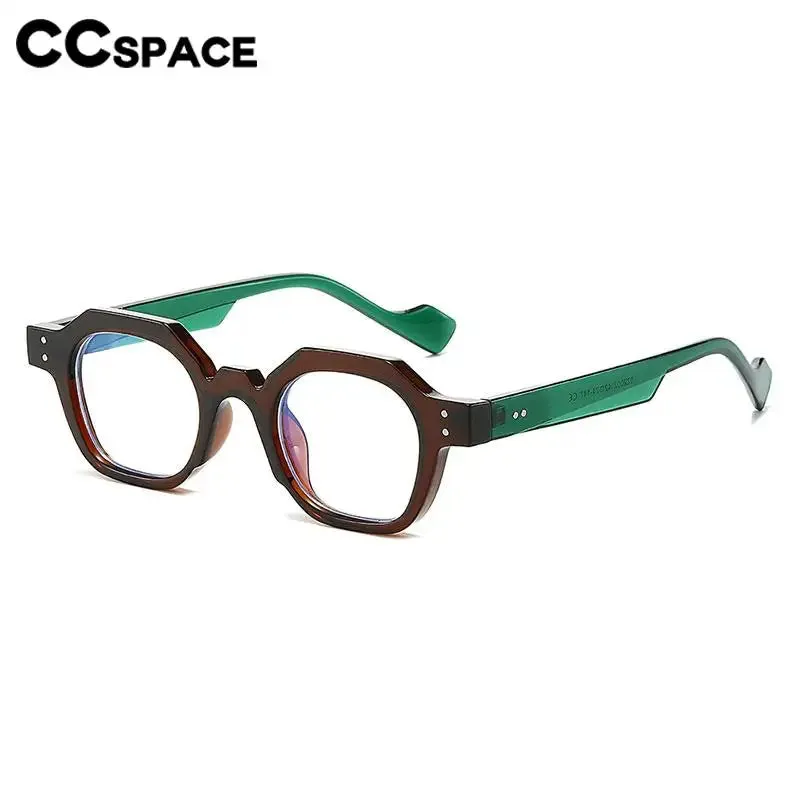 CCspace Unisex Full Rim Flat Top Polygon Polycarbonate Reading Glasses R57193