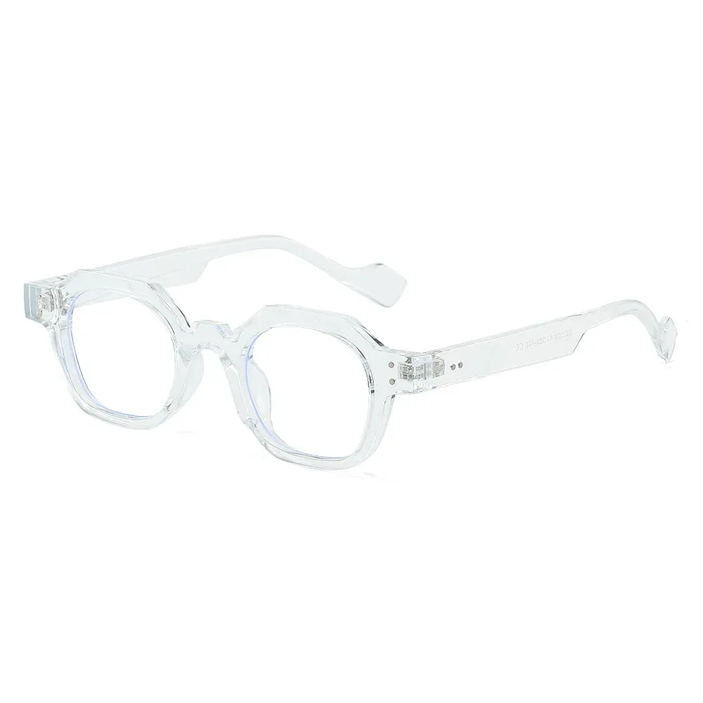 CCspace Unisex Full Rim Flat Top Polygon Polycarbonate Reading Glasses R57193