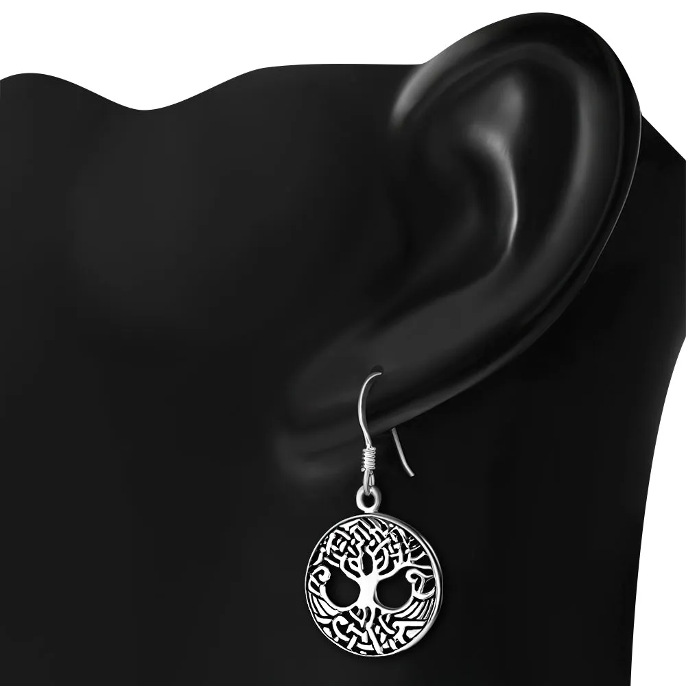 Celtic Tree of Life Silver Earrings