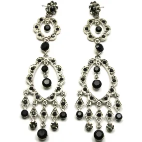 Chandelier Earrings Black
