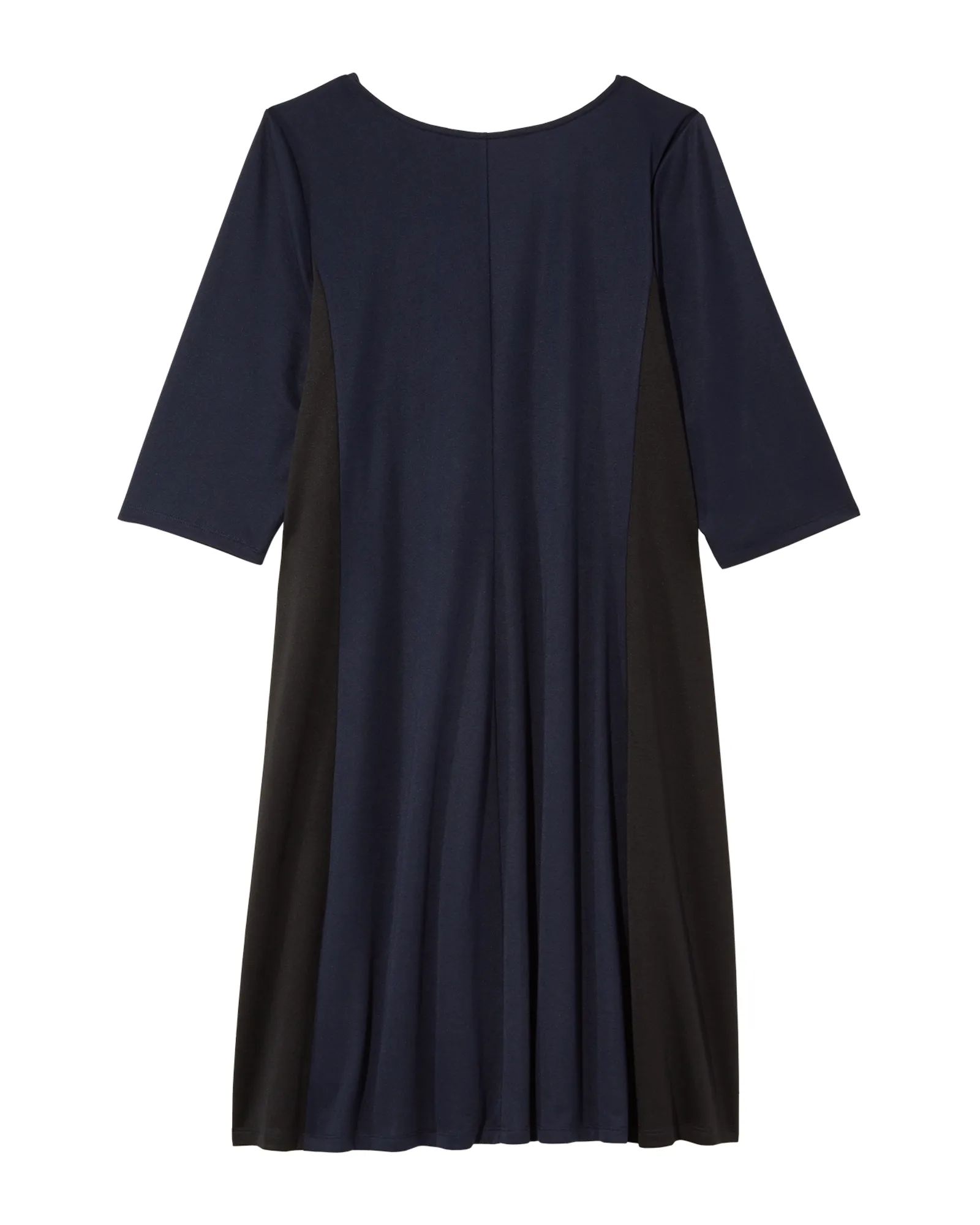 Chicago  3/4 Sleeve Color Block Shift Dress | Navy