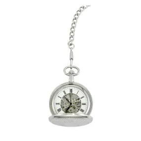 Chrome Plated Full Hunter Pocket Watch