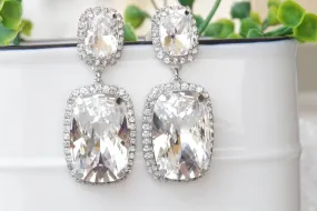 CLEAR DANGLE EARRINGS