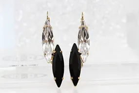 Cocktail black earrings