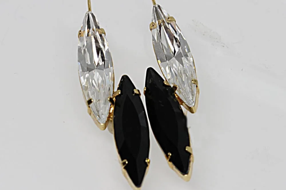 Cocktail black earrings