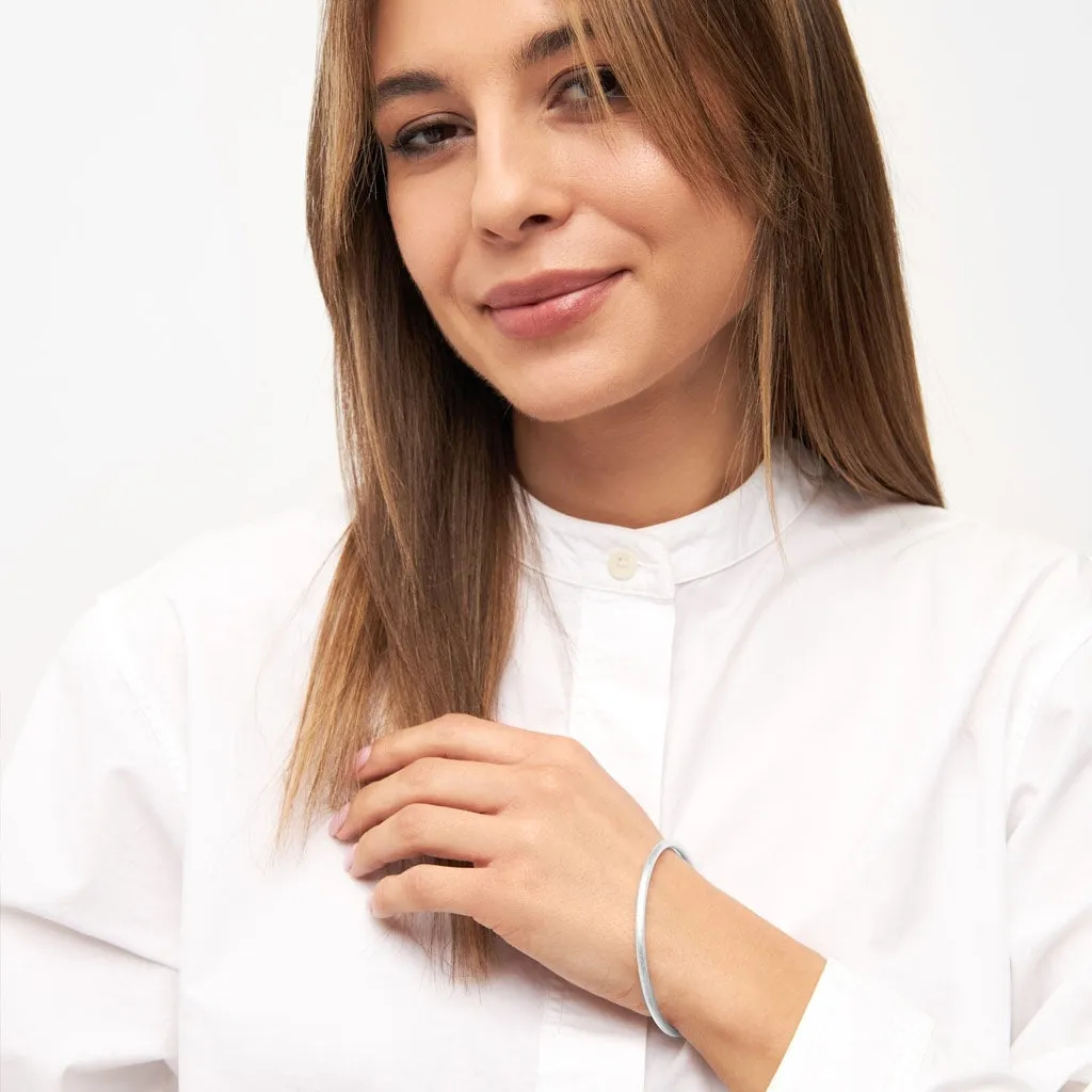 Color Bangle Brushed - Silver Plated