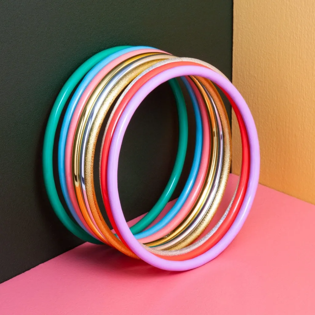 Color Bangle Brushed - Silver Plated