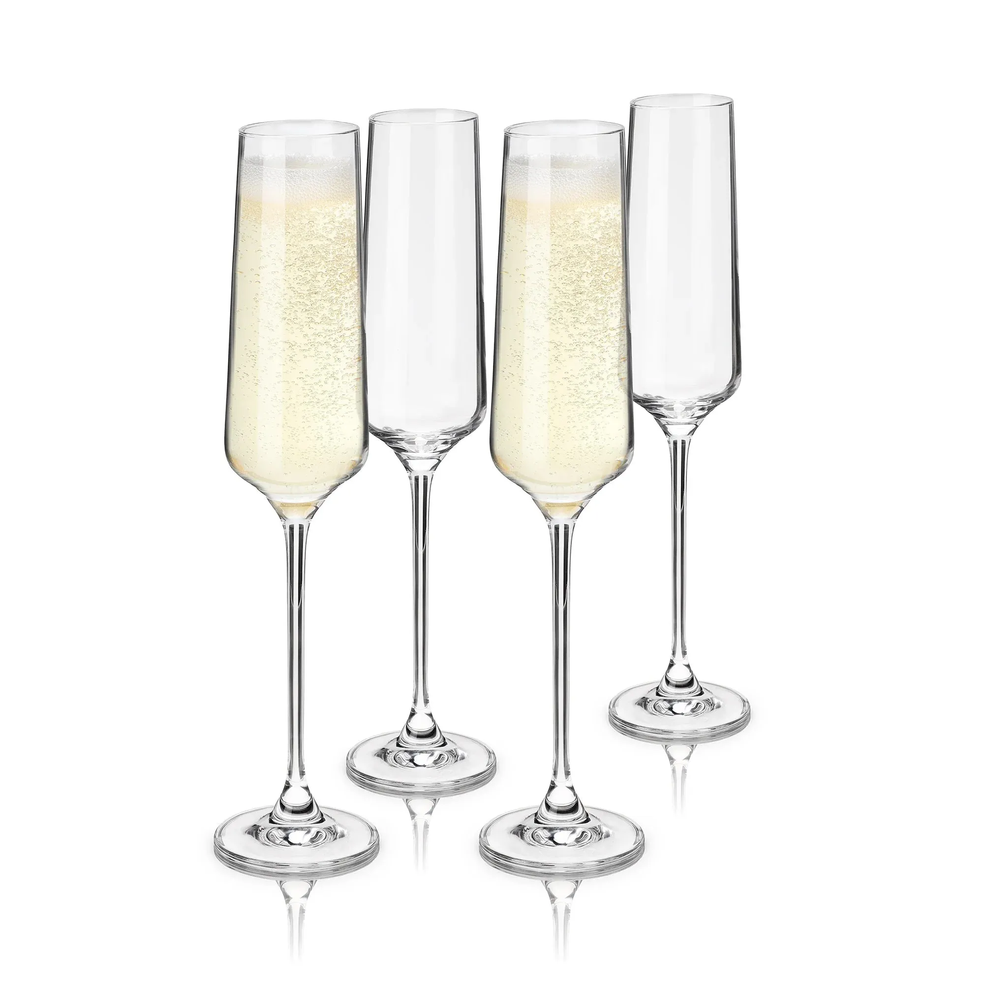 Crystal Champagne Flutes | Set of 4