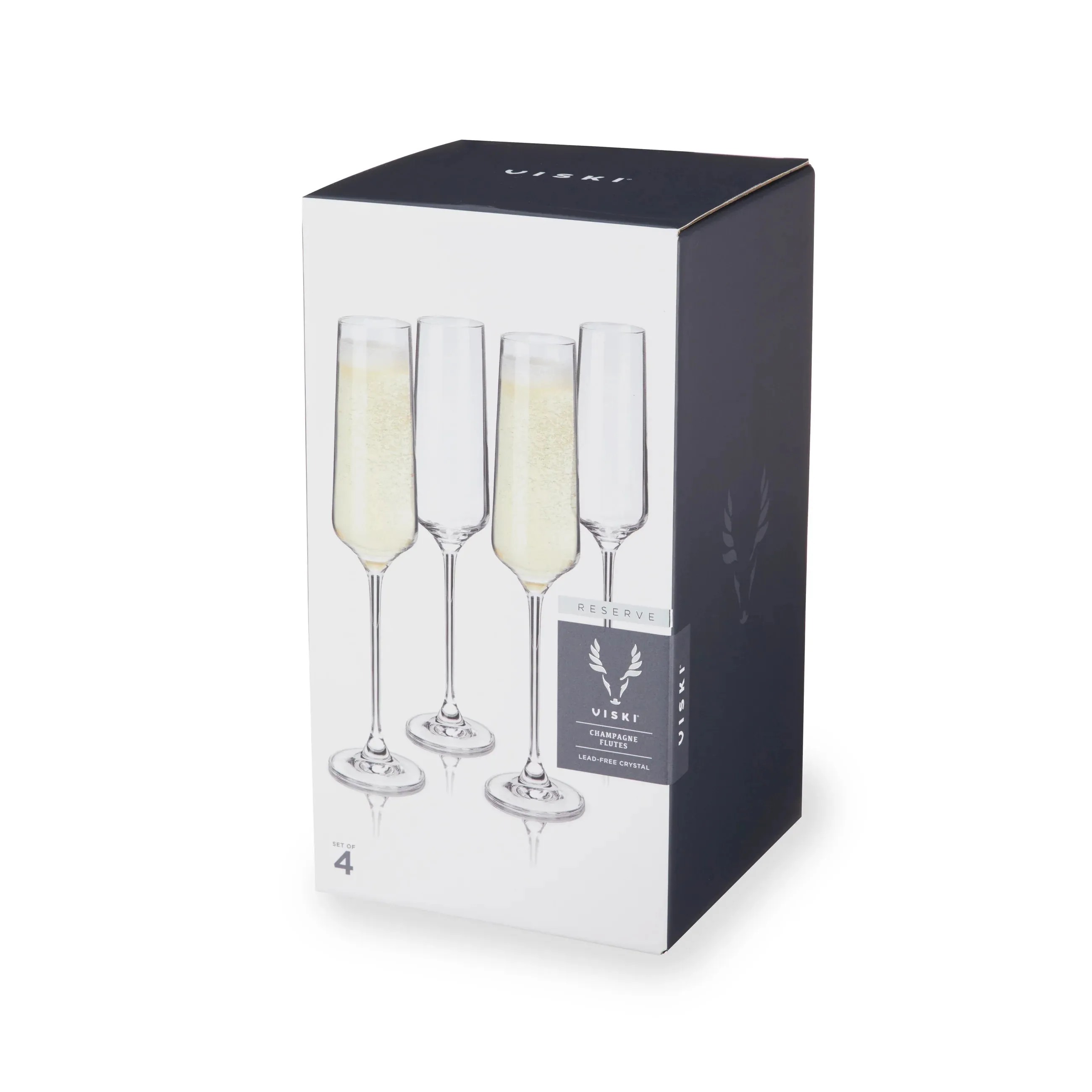Crystal Champagne Flutes | Set of 4