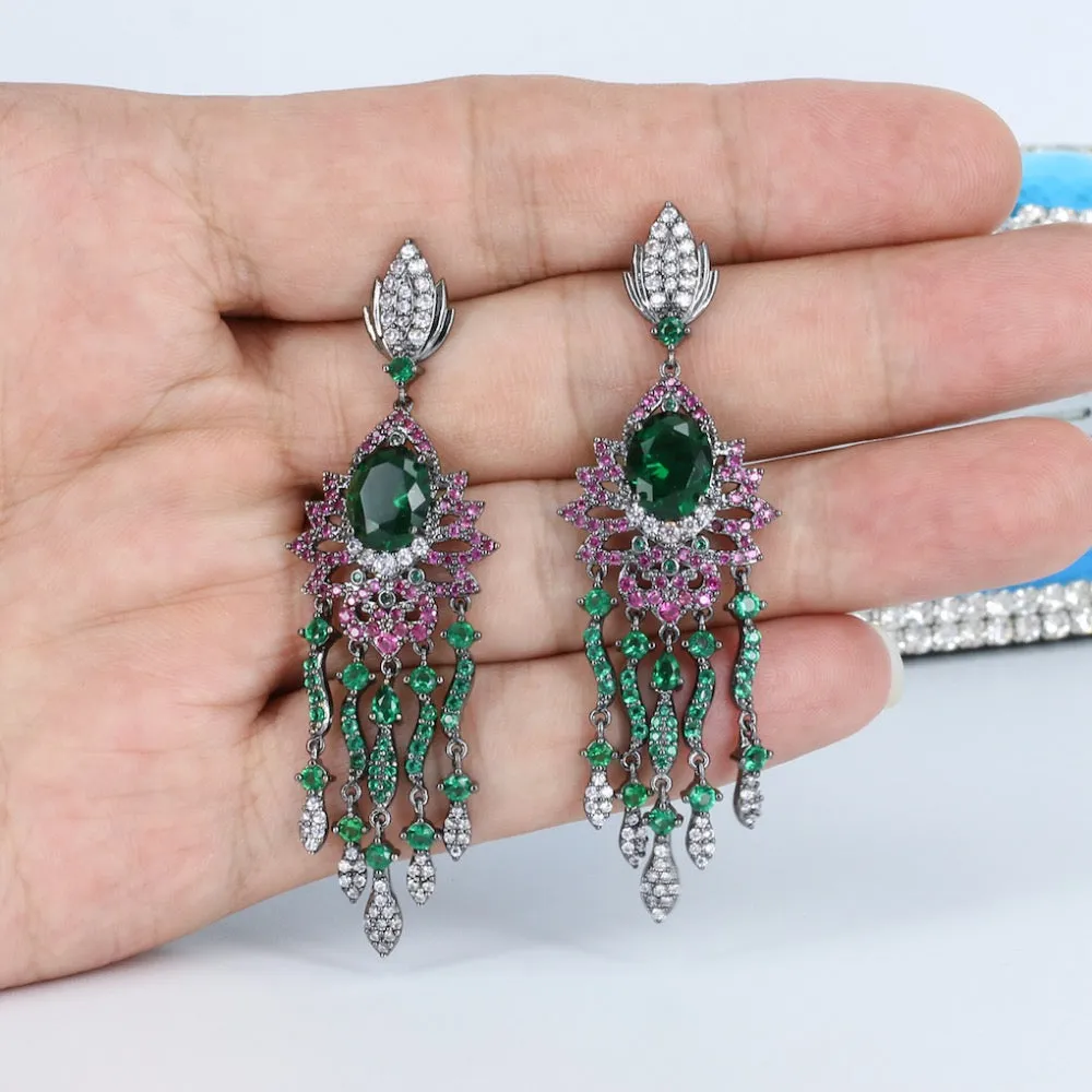 Cubic Zirconia Drop Dangle Bridal Wedding Earring Chandelier Earrings CE10196