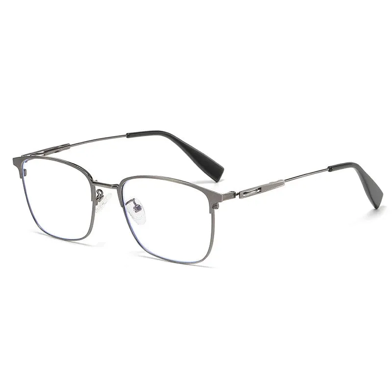Cubojue Men's Full Rim Square Titanium Reading Glasses 101979