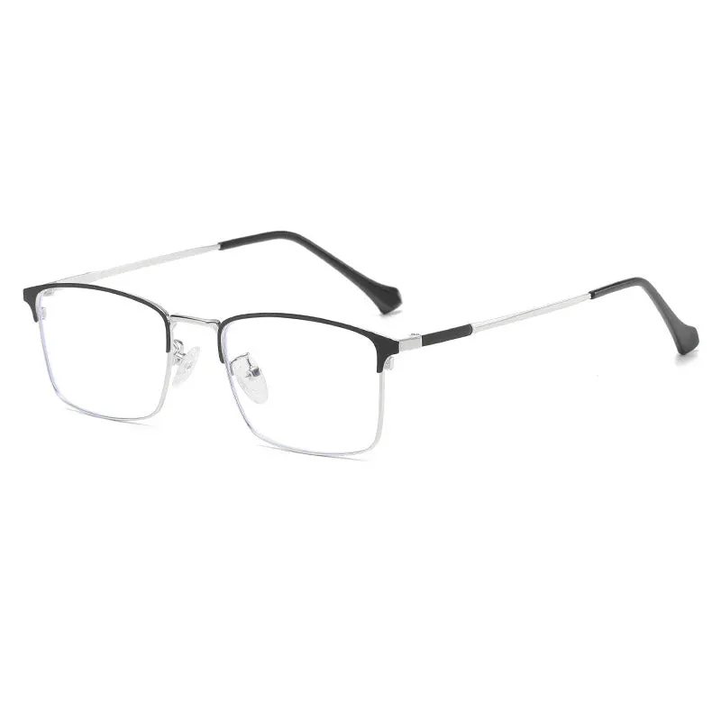 Cubojue Men's Full Rim Square Titanium Reading Glasses 101979