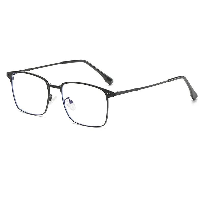 Cubojue Men's Full Rim Square Titanium Reading Glasses 101979