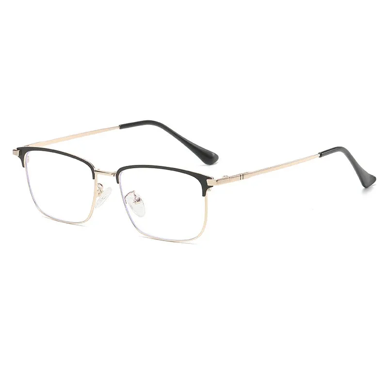 Cubojue Men's Full Rim Square Titanium Reading Glasses 101979