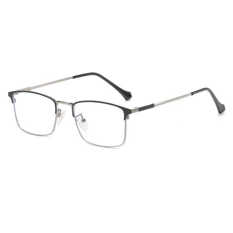 Cubojue Men's Full Rim Square Titanium Reading Glasses 101979
