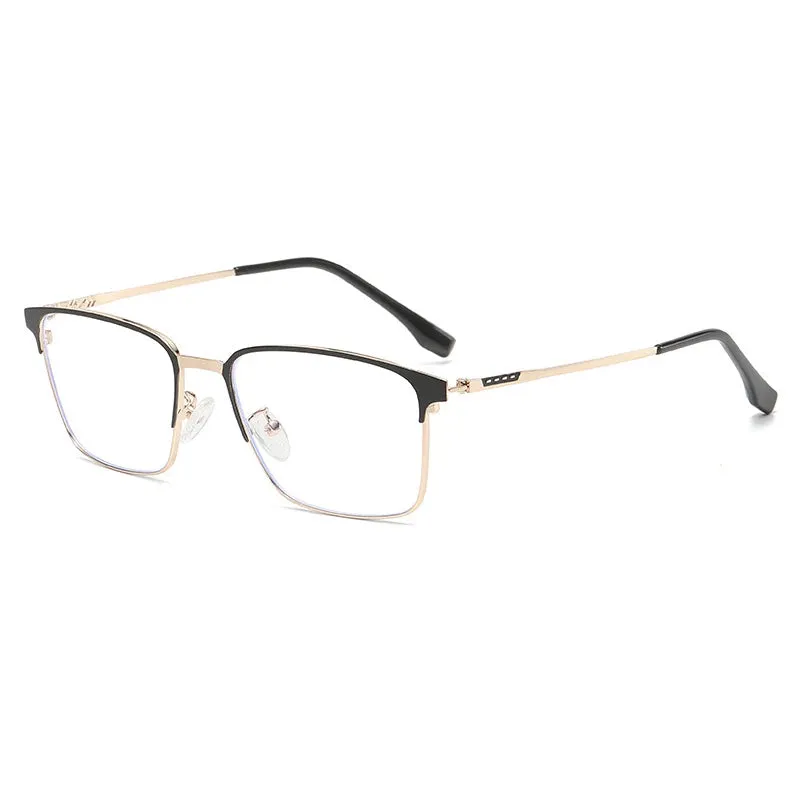 Cubojue Men's Full Rim Square Titanium Reading Glasses 101979