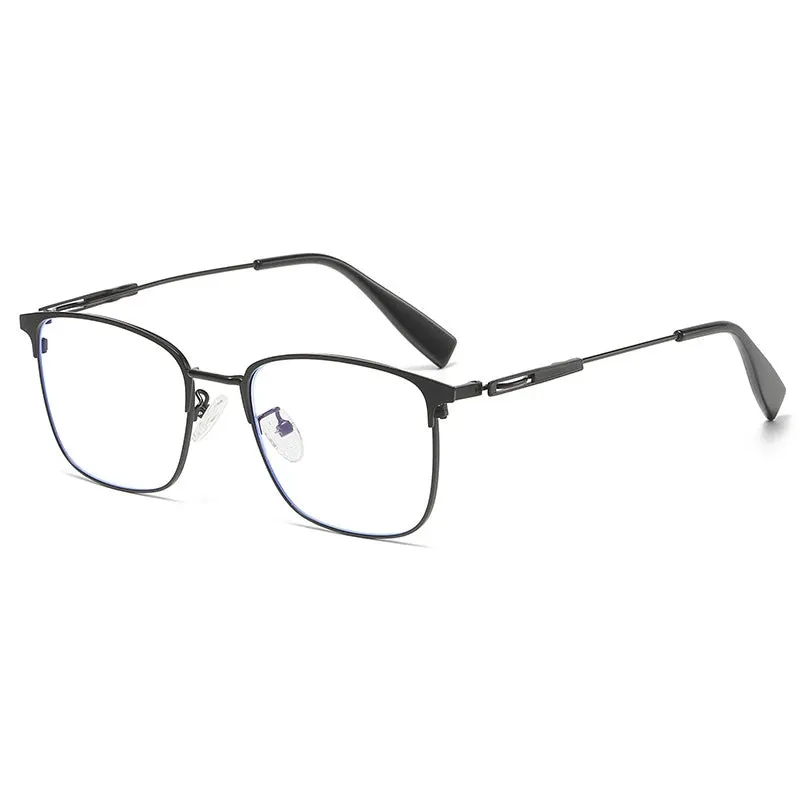 Cubojue Men's Full Rim Square Titanium Reading Glasses 101979