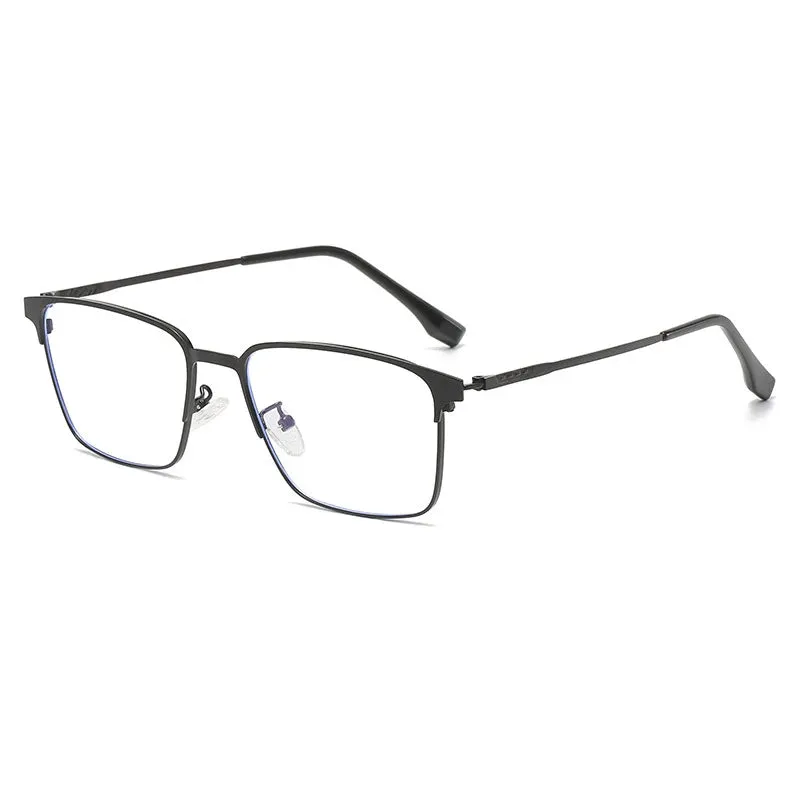Cubojue Men's Full Rim Square Titanium Reading Glasses 101979
