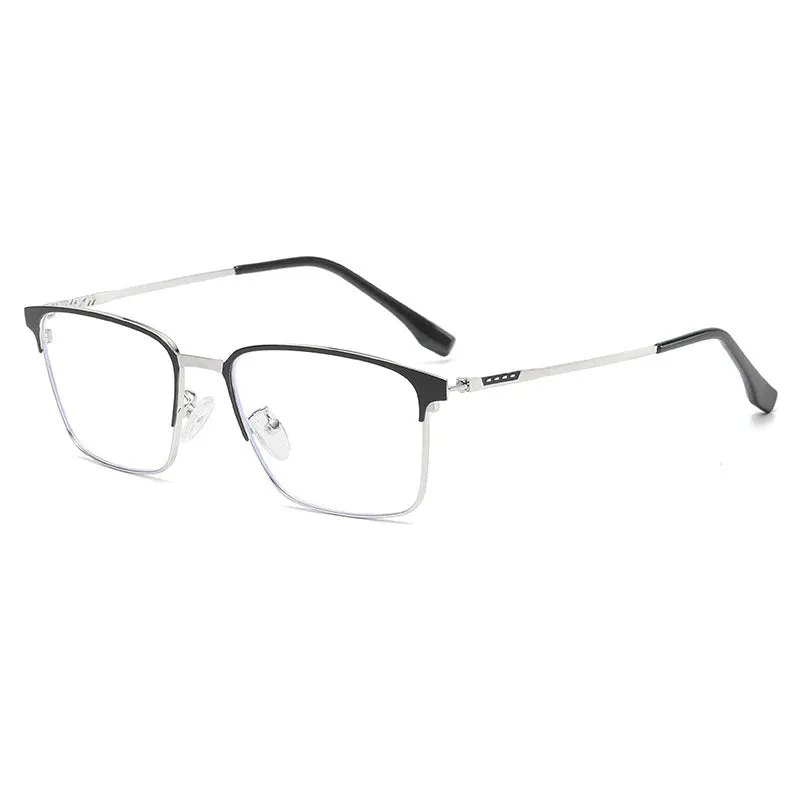 Cubojue Men's Full Rim Square Titanium Reading Glasses 101979