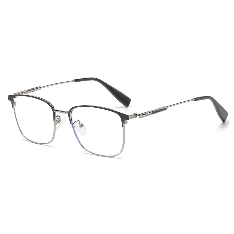 Cubojue Men's Full Rim Square Titanium Reading Glasses 101979