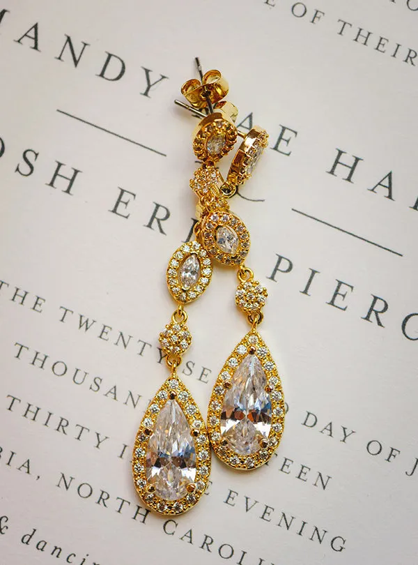 Daisy Long Drop Earrings