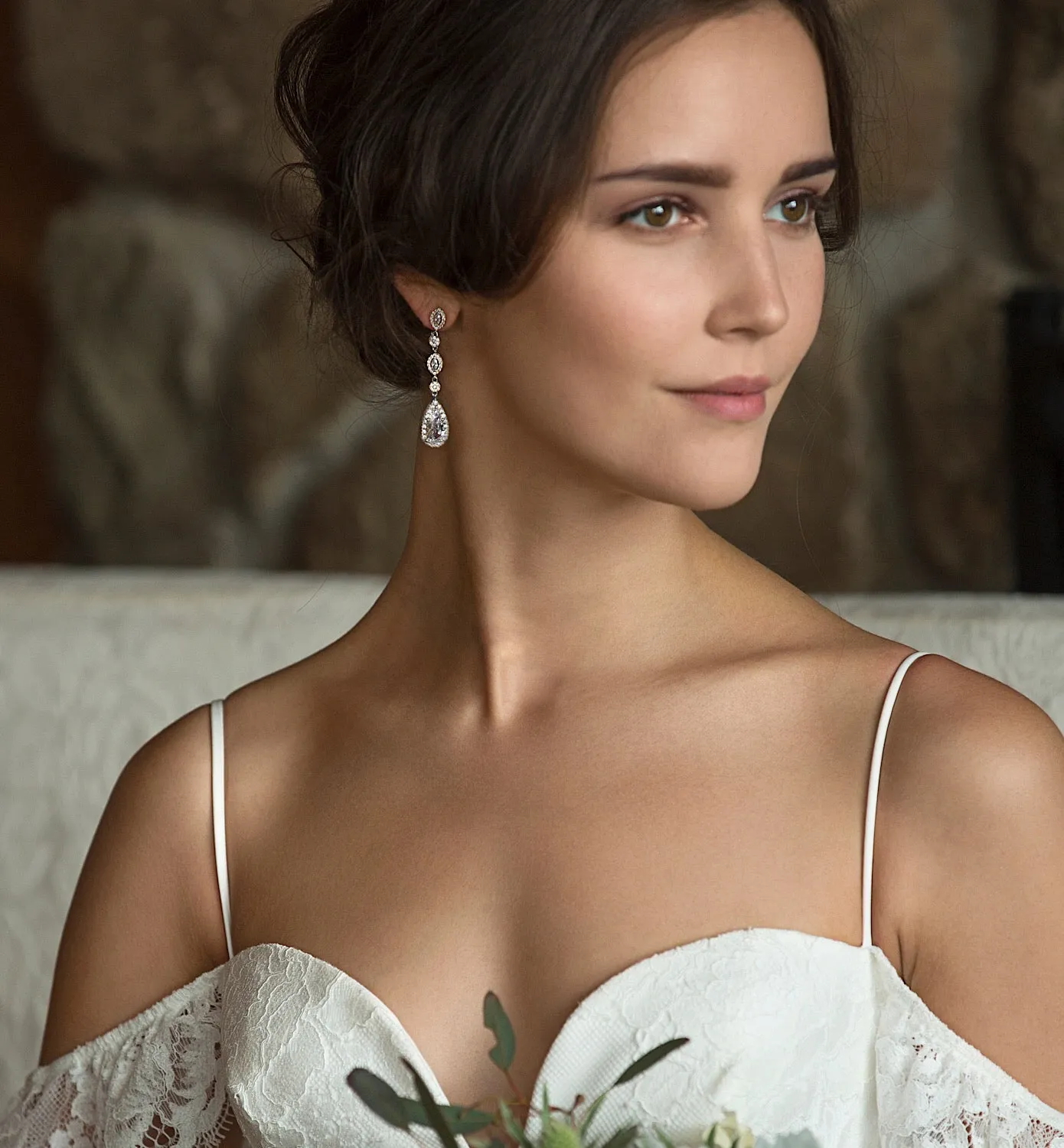 Daisy Long Drop Earrings