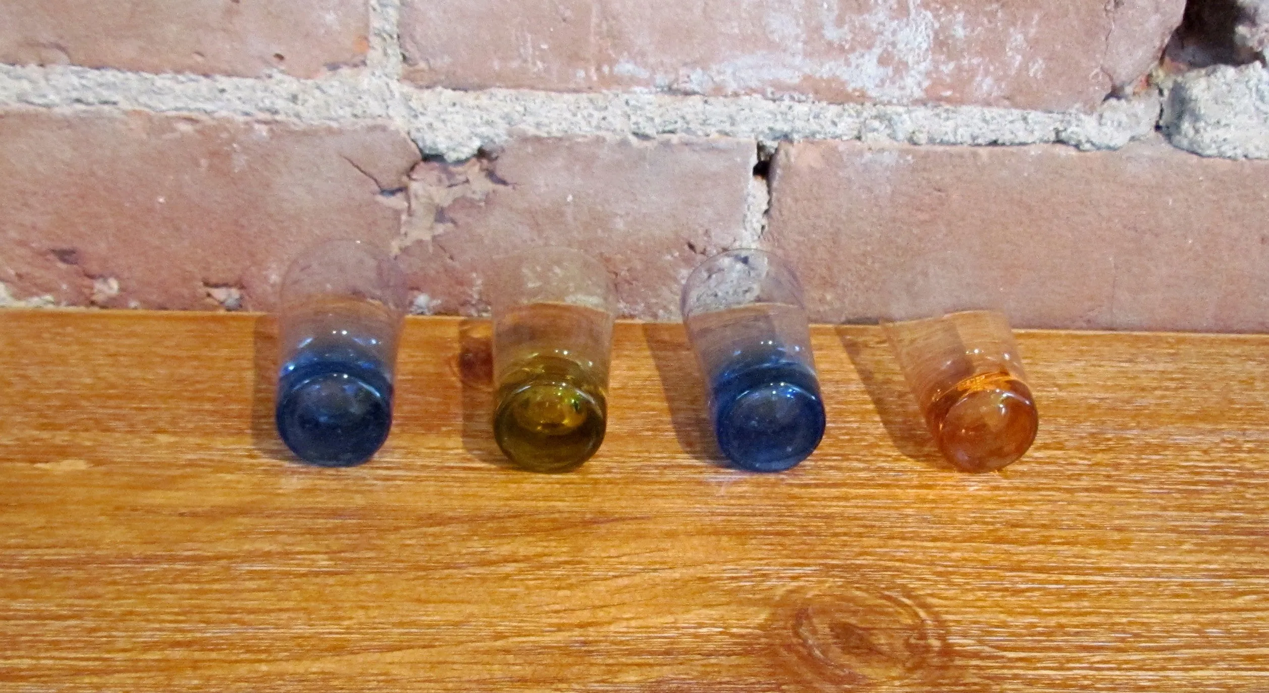 Depression Glass Cordial Glasses 4 Multicolor Shot Glasses Bar Set