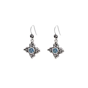 Dharmachakra Sterling Silver Blue Topaz Grace Earring