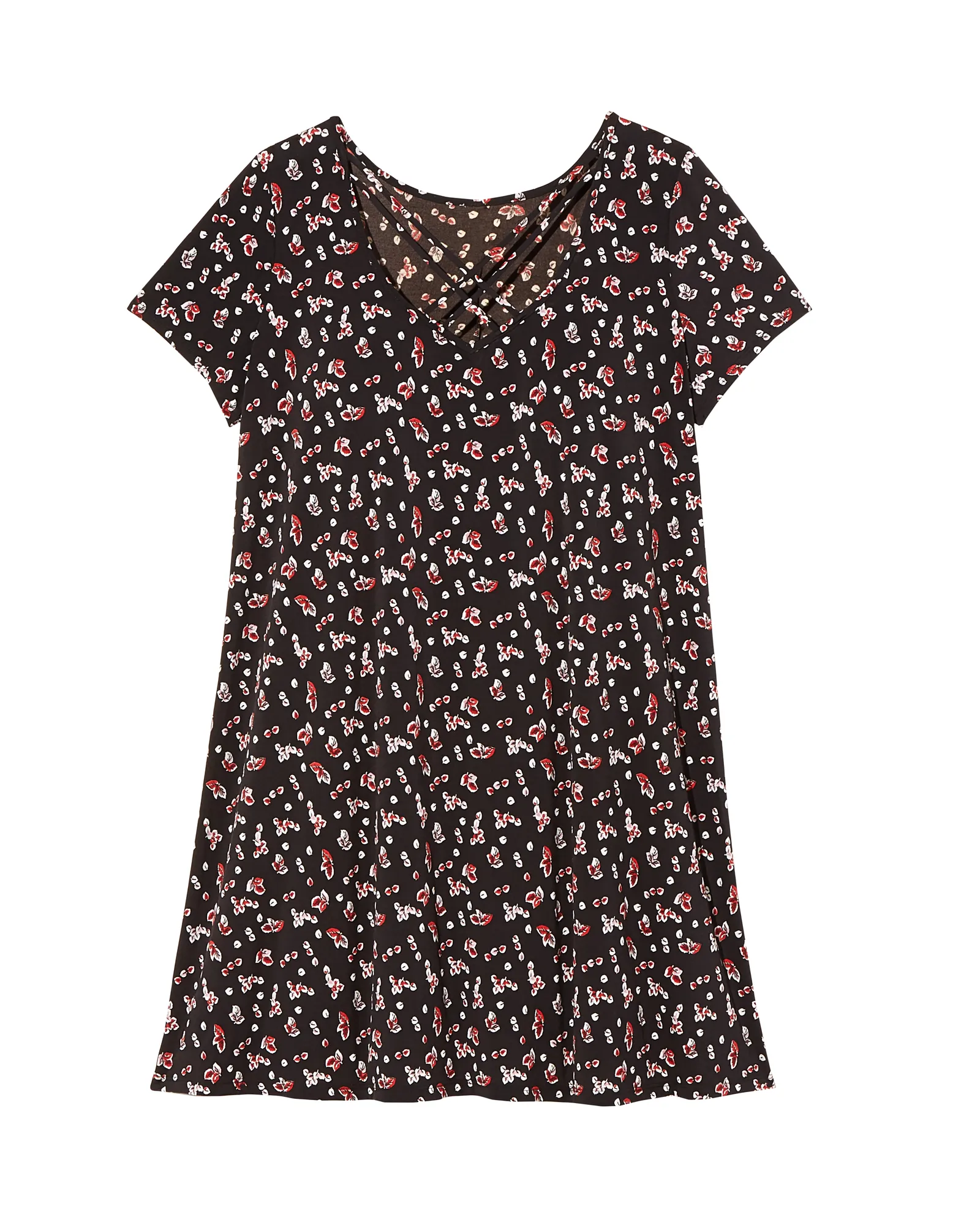 Douglasville Lattice Knit Dress | Black / Red