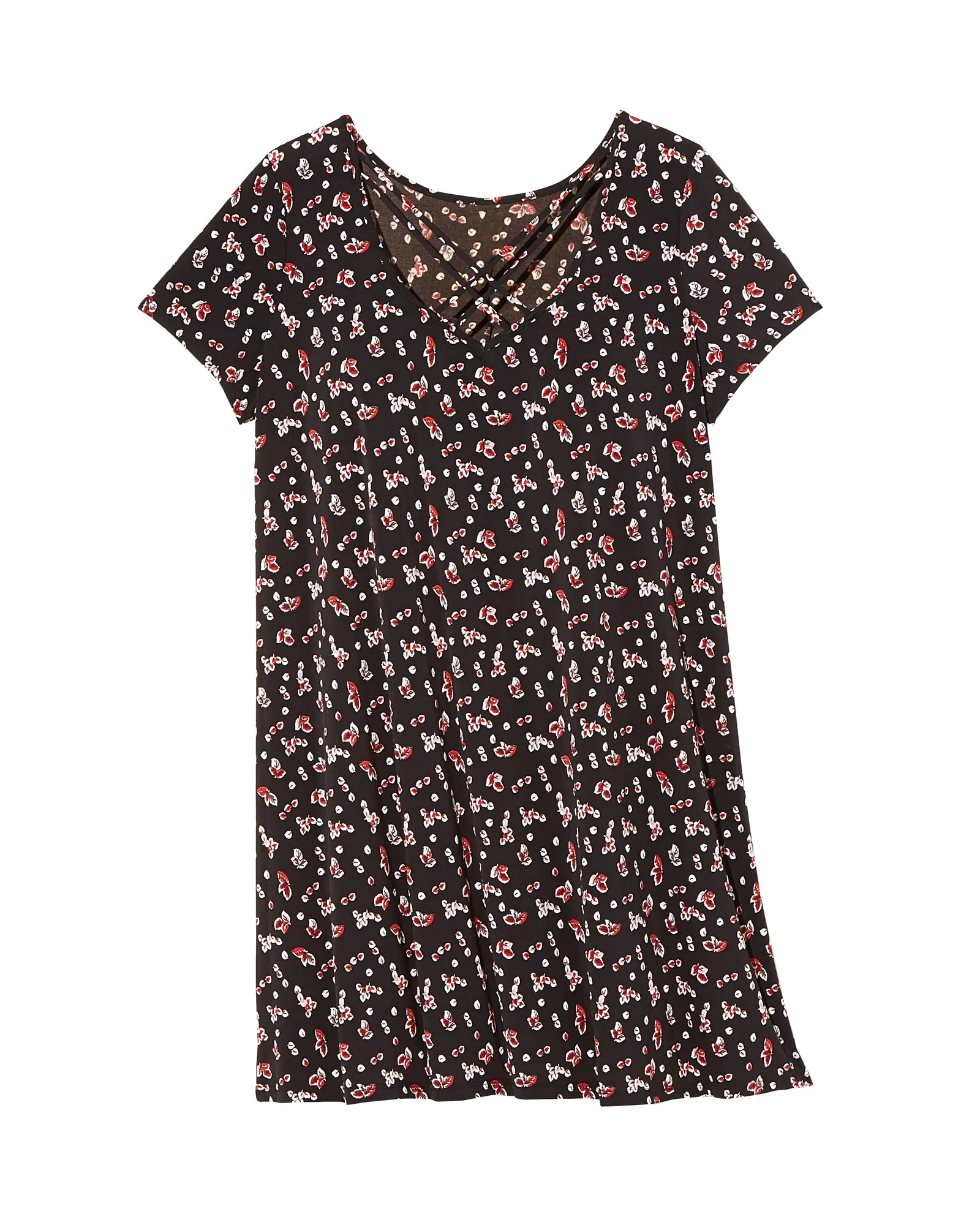 Douglasville Lattice Knit Dress | Black / Red
