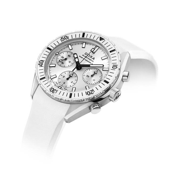 DOXA Sub 200 C-Graph II Whitepearl Rubber Ceramic - 797.10.011.10