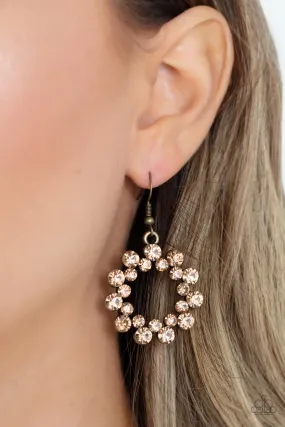 Earrings Champagne Bubbles - Brass E189