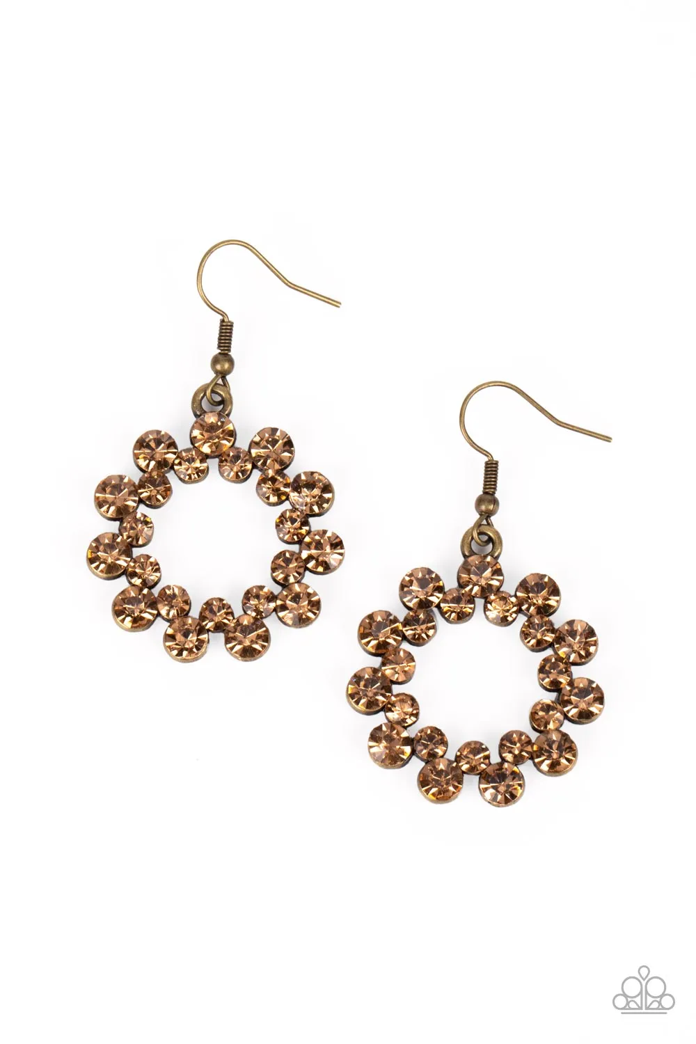 Earrings Champagne Bubbles - Brass E189