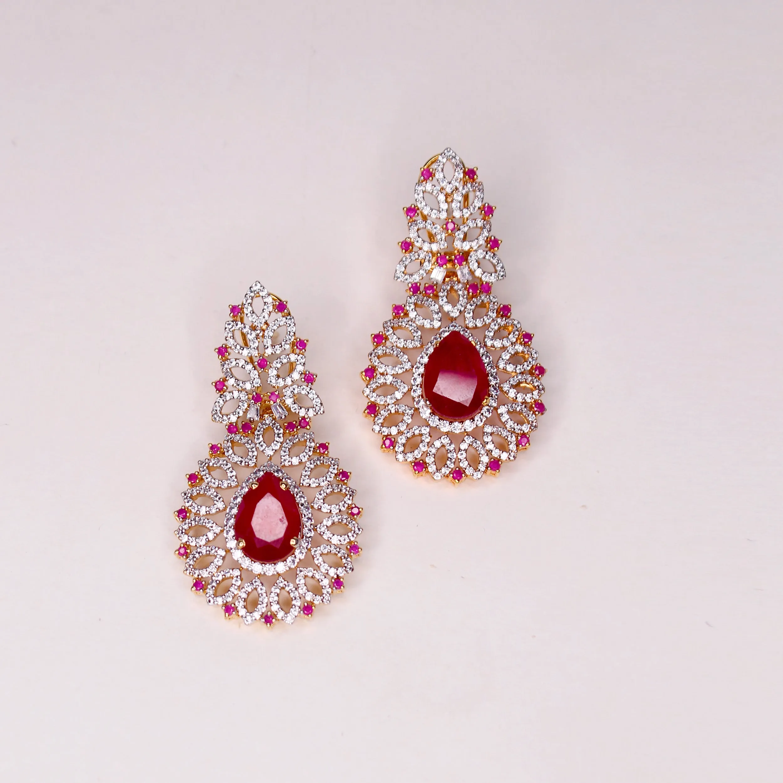 Earrings in Chetum and Cubic Zircons