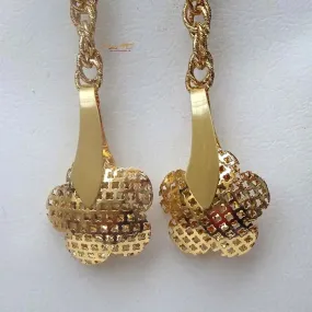 Elongated Flower Party African Nigerian No Necklace Earring Jewellery