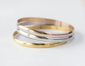 Engraved bracelet, personalized inspirational quote engraved gift, mom