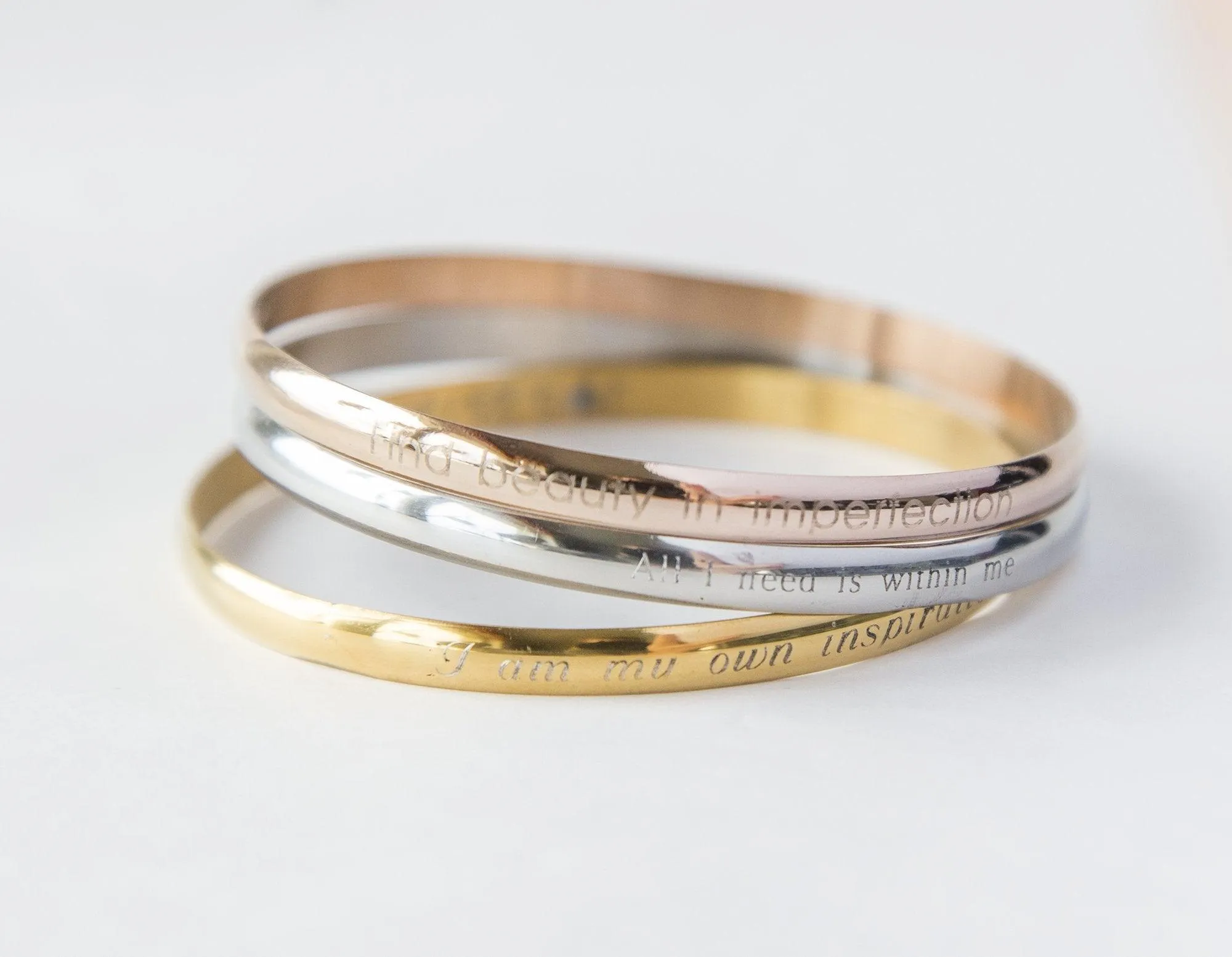Engraved bracelet, personalized inspirational quote engraved gift, mom