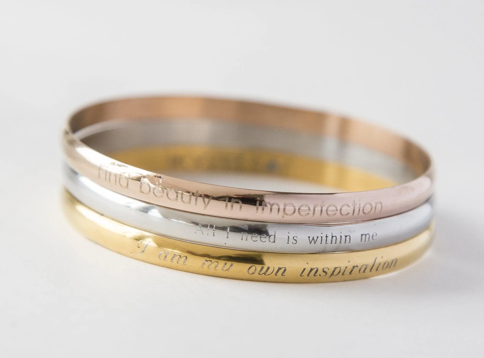 Engraved bracelet, personalized inspirational quote engraved gift, mom