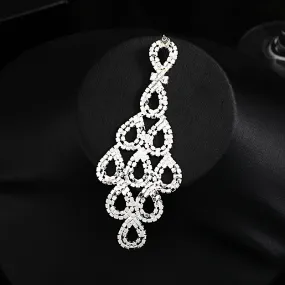 Fashion earrings European and American retro personality design simple lines silver earrings jewelry
