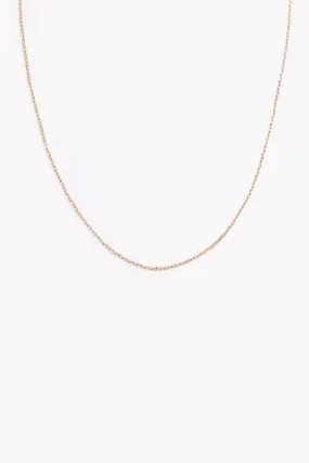 Fine Cable Chain Necklace - Rose Gold