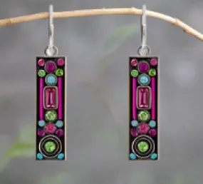 Firefly Jewelry Architectural Long Rectangle Earrings-E308ROSE